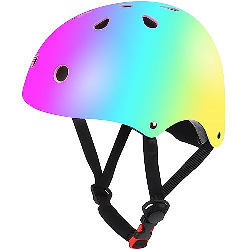 Casco De Bicicletas Para Niños, Casco De Gradiente De Color