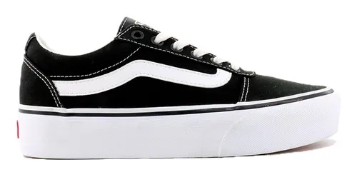 Zapatillas Vans Lifestyle Mujer Ward Plataforma Neg bco Cli