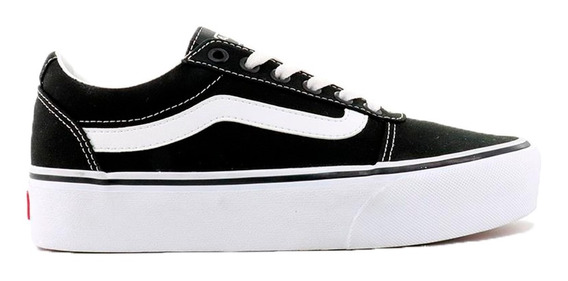 vans negras con plataforma