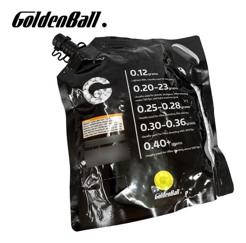 Imagen 3 de 10 de Balines Airsoft Premium Bbs 6 Mm X4000 0,12 Gr Goldenball