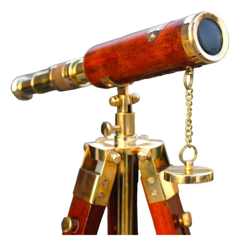 Telescopio Decorativo Náutico Estilo Antiguo Hecho A Mano