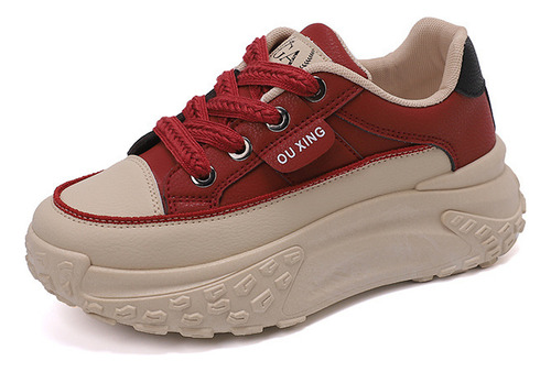 Zapatillas Deportivas Informales De Suela Gruesa Y
