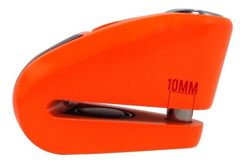 Imagen 5 de 9 de Traba Disco Kovix Con Alarma Naranja Perno 10mm Hanex Um