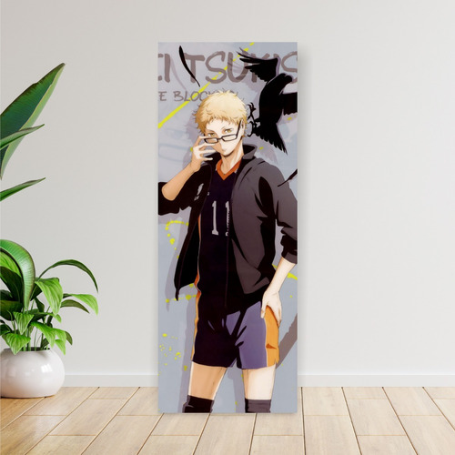 Imagen 3 de 8 de Cuadro Anime Haikyuu Karasuno Kei Tsukishima - Animeras
