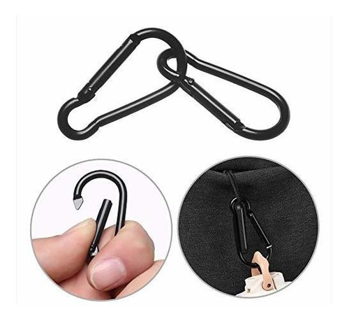Clip Mosqueton Negro 3.0 in Para Resistencia Gancho