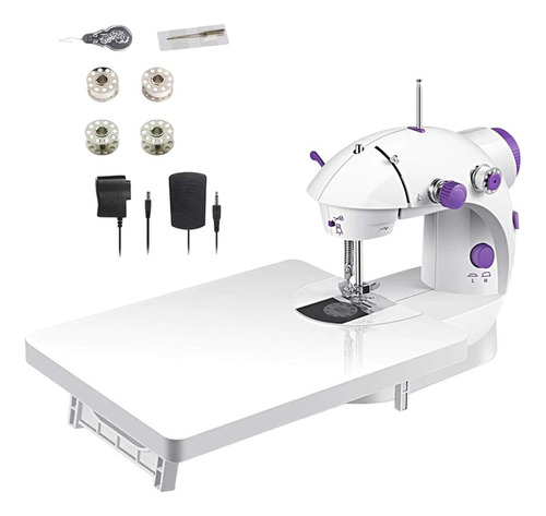 Máquina De Coser Electrónica Con Mesa De Apoyo - Blanco 