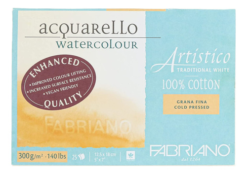 Honsell Fabriano Artistico Acquarello, Blanco Natural, Grano