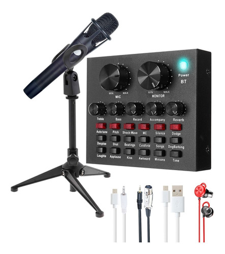 Consola De Sonido Efectos Musica V8 Usb Bluetooth Microfono