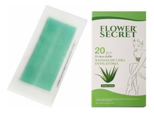 Bandas De Cera Depilatorias 10 Tiras Dobles 20pcs Aloe Vera