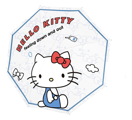 Paraguas Automático Sanrio Hello Kitty Kurome Para Niñas