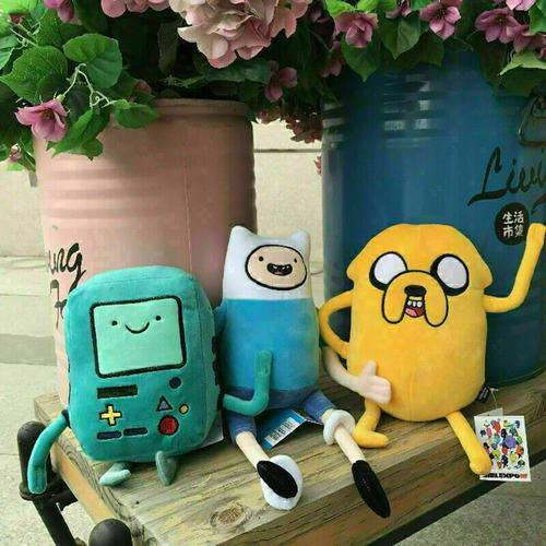 3pcs Adventure Time Peluche Muñeca Juguete Cumpleaño Regalo