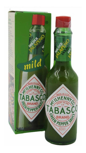 Salsa Picante Tabasco Mild 60 Ml Pimiento Verde Suave