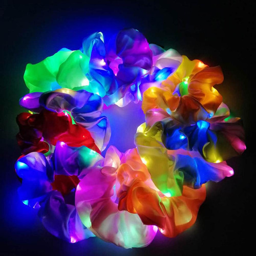 Diademas Elásticas Led Para Mujer, 6 Unidades, Brillantes