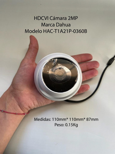 Imagen 4 de 10 de Camara Domo Interior 2mpx Hac-t1a21