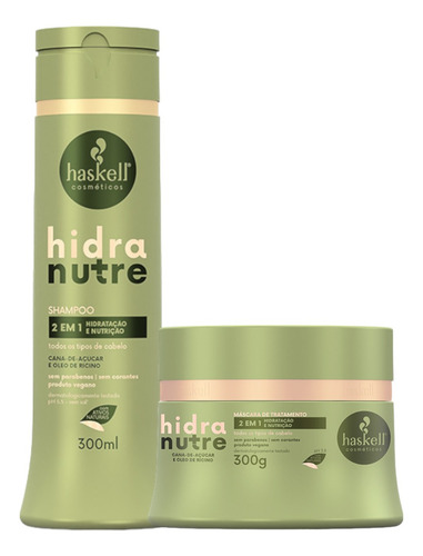 Kit Haskell Hidra Nutri Shampoo 300ml + 1 Mascara 250ml