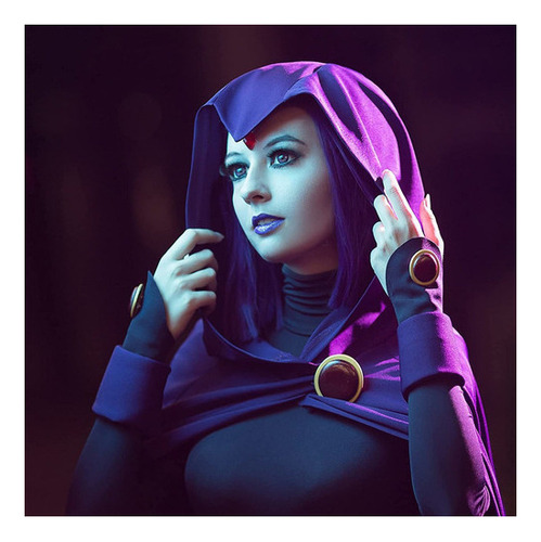 Ccc Disfraz De Raven De Lujo Para Mujer, Cosplay Capa