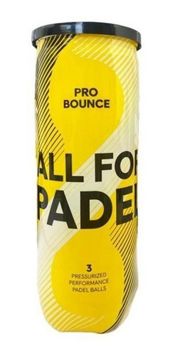 Set 3 Pelotas Padel Pro Bounce Nuevo Original All For Padel