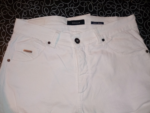 Pantalon Jean Rochas Color Blanco,no Tiene Casi Uso,talle 32