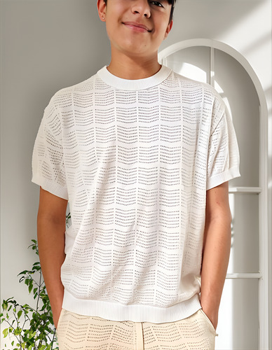 Playera Tejido De Punto Hombre Calado