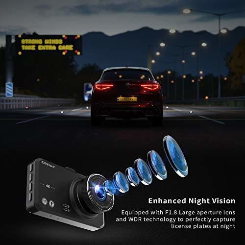 4k Dash Cam With Wifi Gps Campark Uhd 2160p Dashboard
