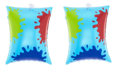 2 Flutuadores De Natação Crianças Anéis De Azul