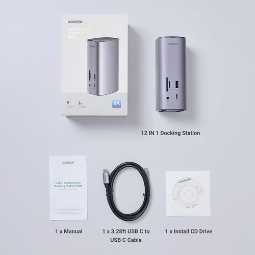 Docking Usb-c 3 Display Hdmi Dp 8k Ugreen 100w Cm555 - 90325