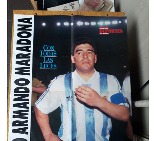 Poster Diego Armando Maradona Super Deportes Del Mundo 