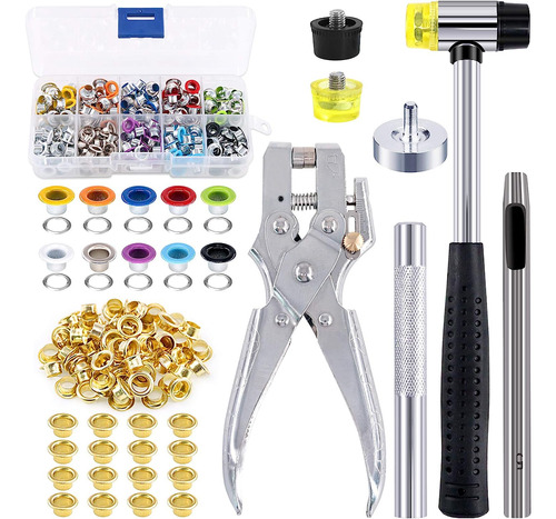 Kit De Ojales De Metal De 306 Piezas En 10 Colores De 3...