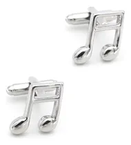 Comprar Set Colleras Gemelos Nota Musical 100% Acero