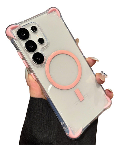 Funda Para Samsung Galaxy Transparente Acrigel Esquinas Reforzadas For Magsafe Case