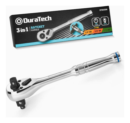 Ratchet Duratech Mango De Trinquete 3 En 1, 1/4 , 3/8 