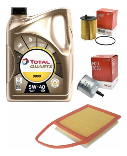 Aceite Total 9000 + Kit Filtros Partner Y Berlingo 1.6 Hdi 
