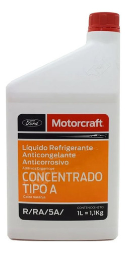 Liquido Refrigerante Rojo 1 Litro Fiesta Original Ford