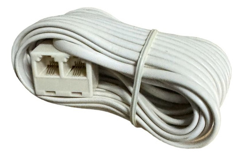 Cable Duplex Para Telefono 8 Metros Color Marfil X 2