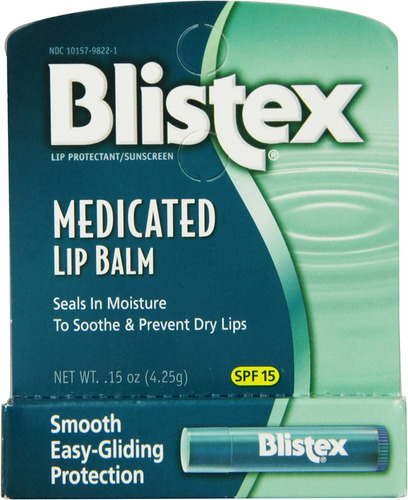Blistex Blsamo Labial Medicado Con Spf 15 Para Sequedad, Agr