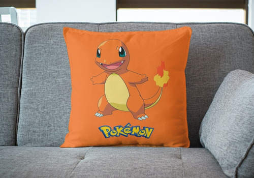 Cojin Decorativo Charmander Pokemon Almohada Poliester Unico