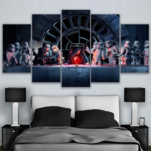 5 Cuadros Decorativos Star Wars Ultima Cena Homenaje 150x84