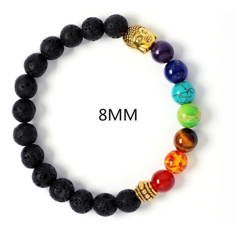 Imagen 3 de 5 de Pulsera De Hombre Y Mujer Piedras 7 Chakras