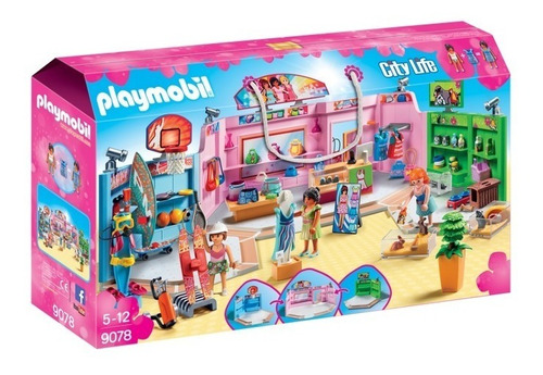 Brinquedo Playmobil Menina City Life Galeria Comercial 9078