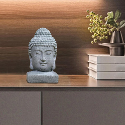 Estatua De Buda De Piedra Arenisca, Adornos De Figuritas