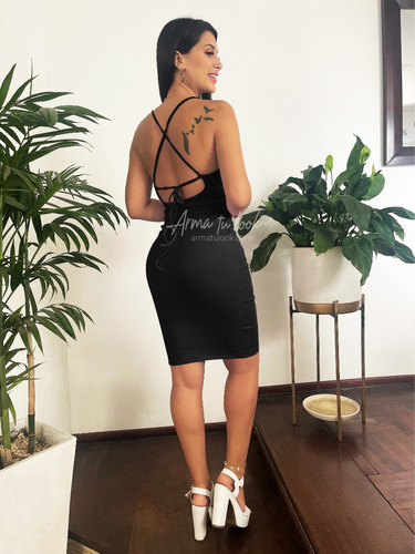 Vestido Thalia Algodon Rib Para Amarrar Verano Arma Tu Look