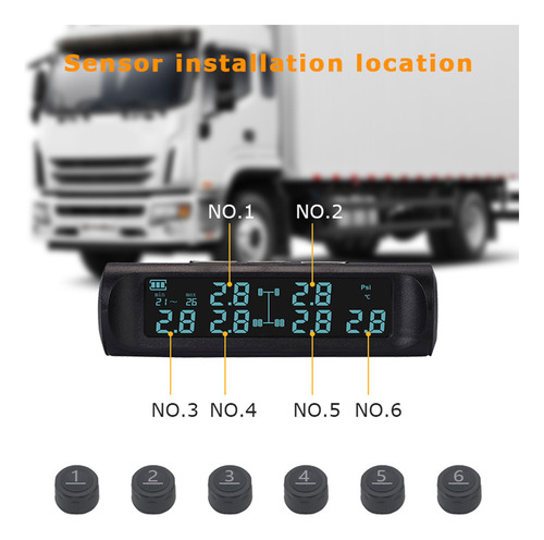 Monitor De Presión De Neumáticos Para Camión, Neumático De C