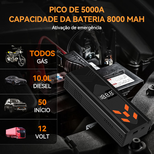 16.8v Auxiliar Partida Bateria Portátil Compressoar Emergência