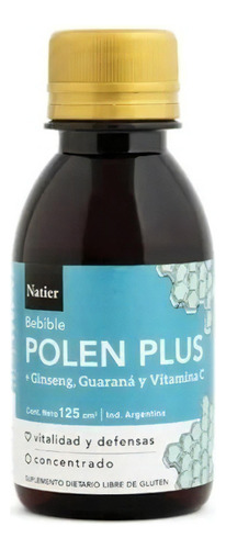 Polen Plus Bebible Ginseng+guaraná Y Vitamina C Natier 125ml