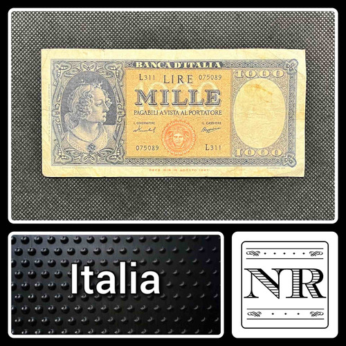 Italia - 1000 Liras - Año 1947 - Posguerra - P #83
