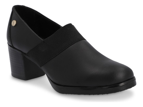 Zapato Dama Flexible Casual Negro Tacón 6cm 954-22