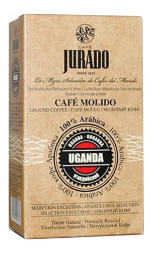 Café Molido Jurado 100% Arábica Origen Uganda 250g