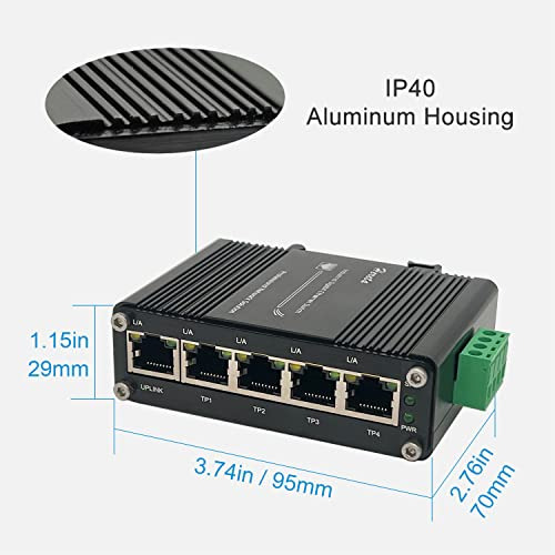 Switch Ethernet Industrial Gigabit Endurecido De 5 Puertos