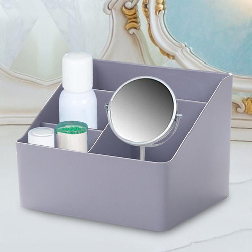 0 Caja De Almacenamiento De Escritorio, Contenedor Gris Azul