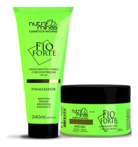 Fio Forte Kit Nutriminas Mascara E Finalizador Crescimento